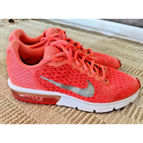 Nike Other - Nike 869994-600 Kids 6Y Air Max Sequent 2 Bright Crimson Mesh Running Shoes